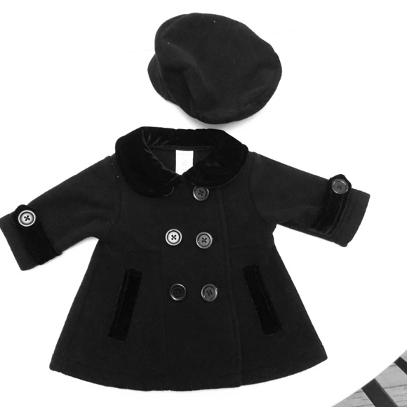 baby girl peacoat and hat